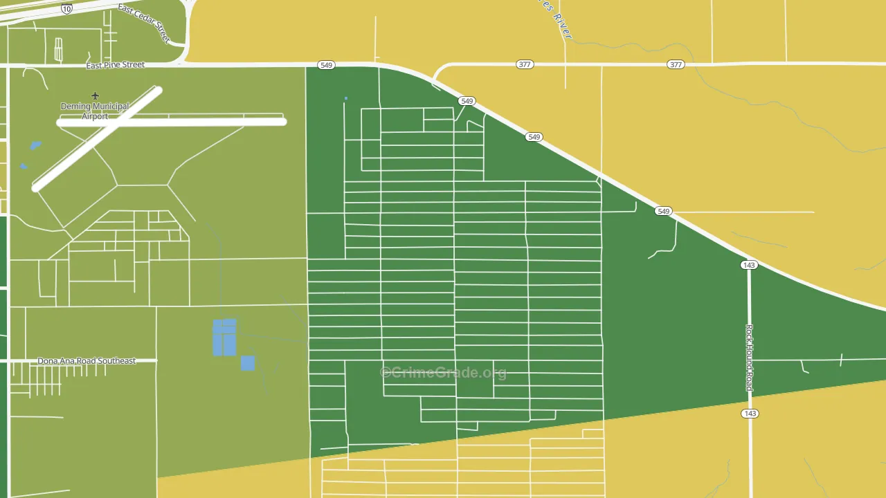 Ventura, NM Map of Assault Rates