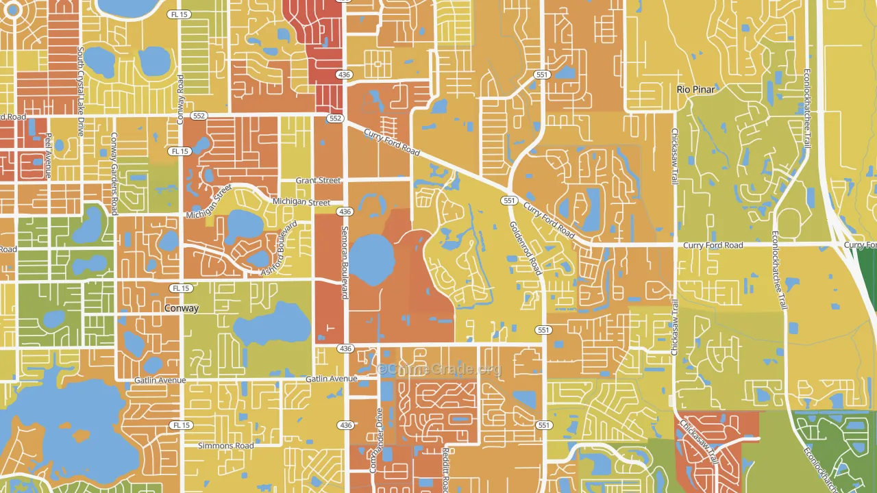 Ventura, Orlando, FL Map of Assault Rates