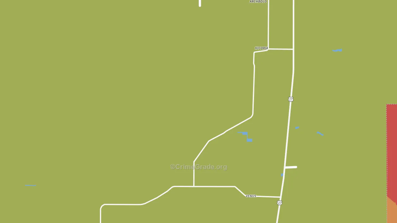 Venus, FL Map of Assault Rates