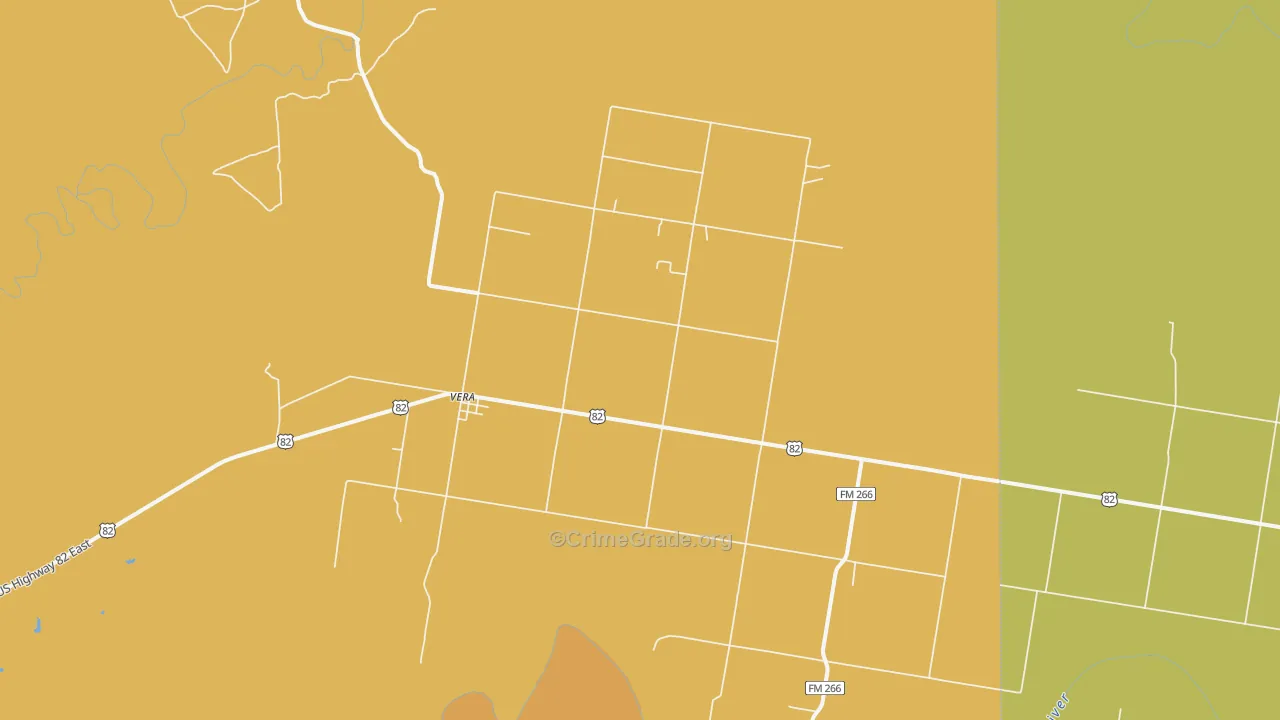 Vera, TX Map of Assault Rates