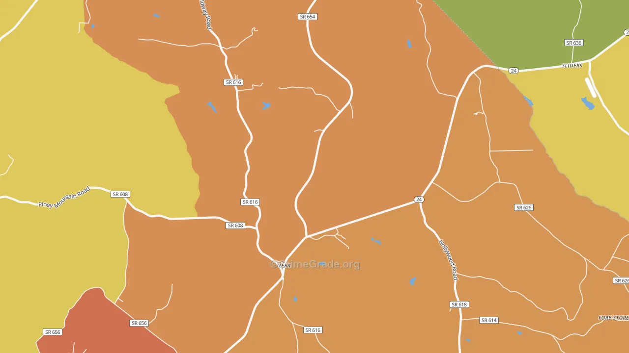 Vera, VA Map of Assault Rates