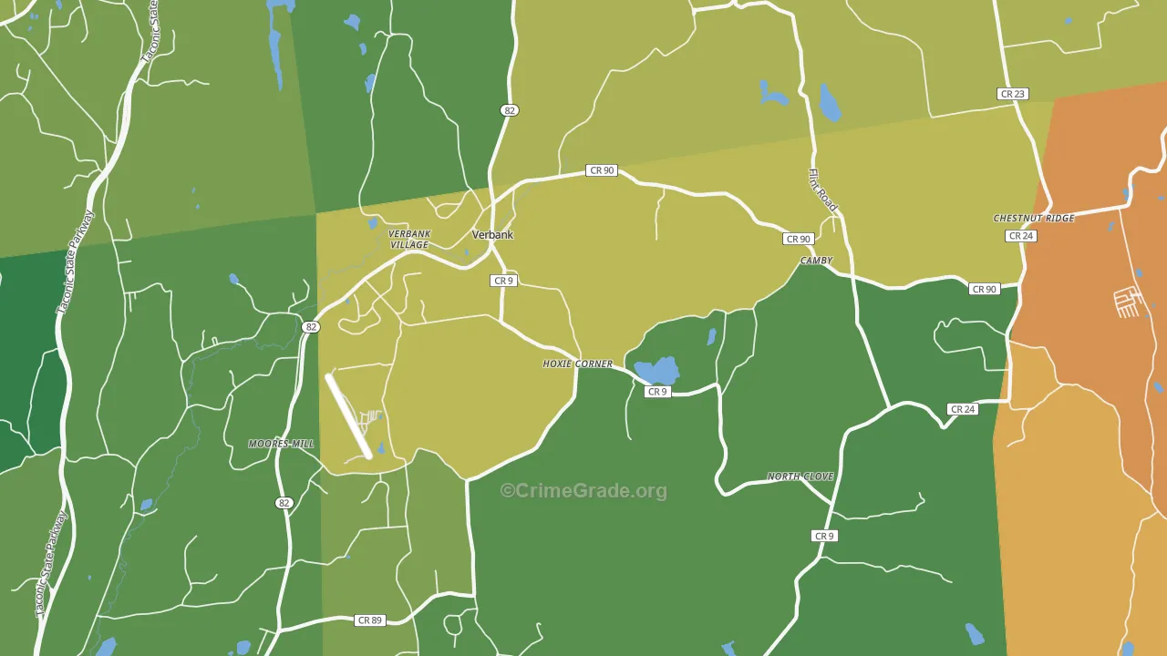 Verbank, NY Map of Assault Rates