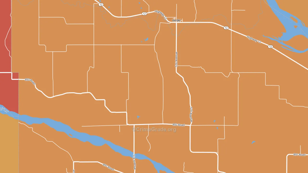 Verdel, NE Map of Assault Rates