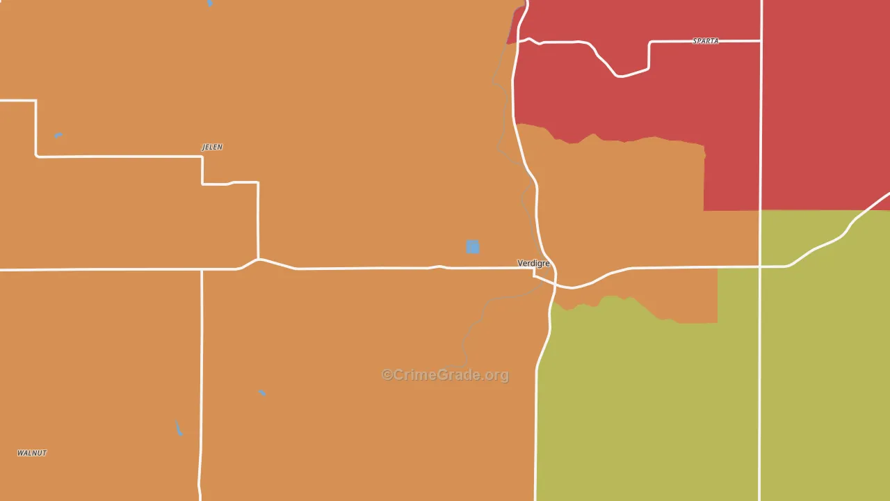 Verdigre, NE Map of Assault Rates