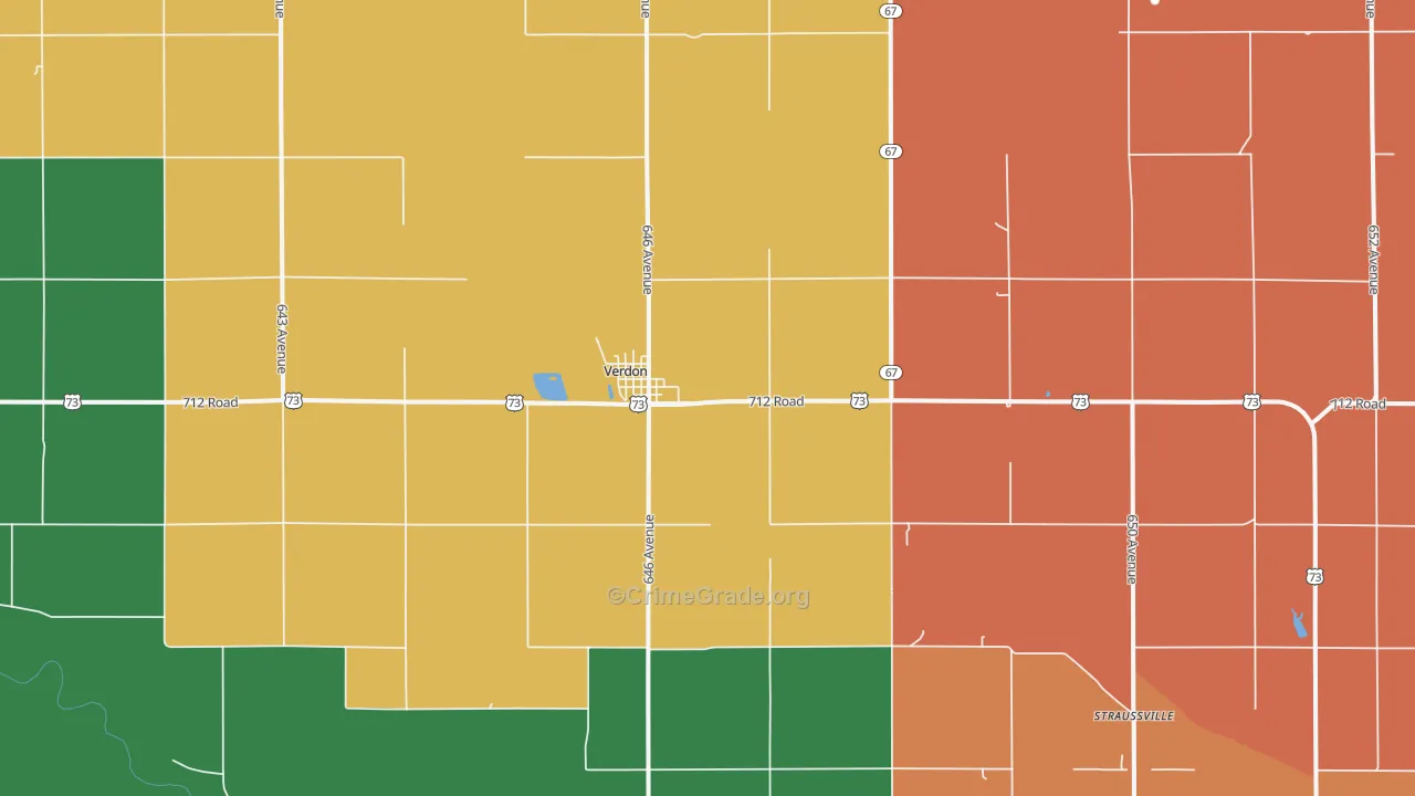 Verdon, NE Map of Assault Rates