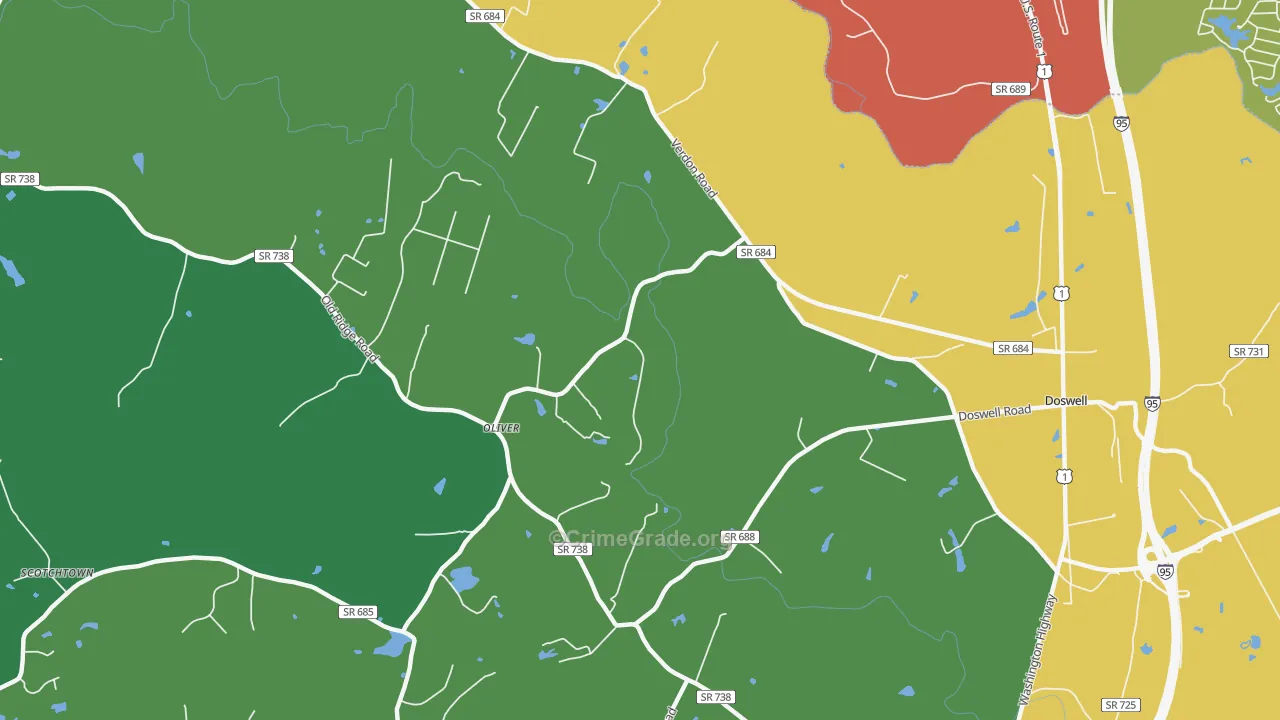 Verdon, VA Map of Assault Rates