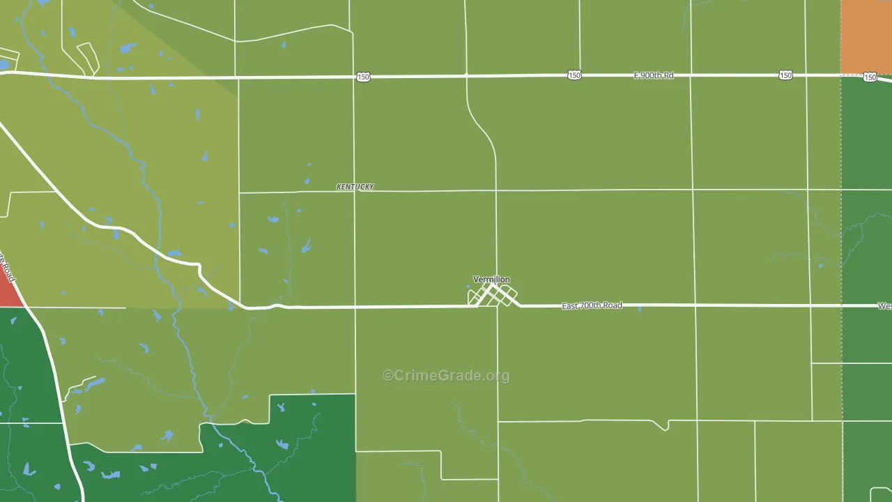 Vermilion, IL Map of Assault Rates