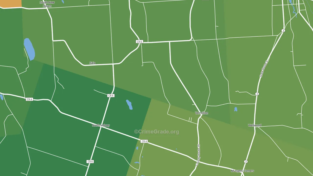 Vermilion, NY Map of Assault Rates