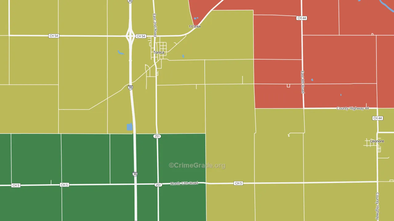 Vermilionville, IL Map of Assault Rates