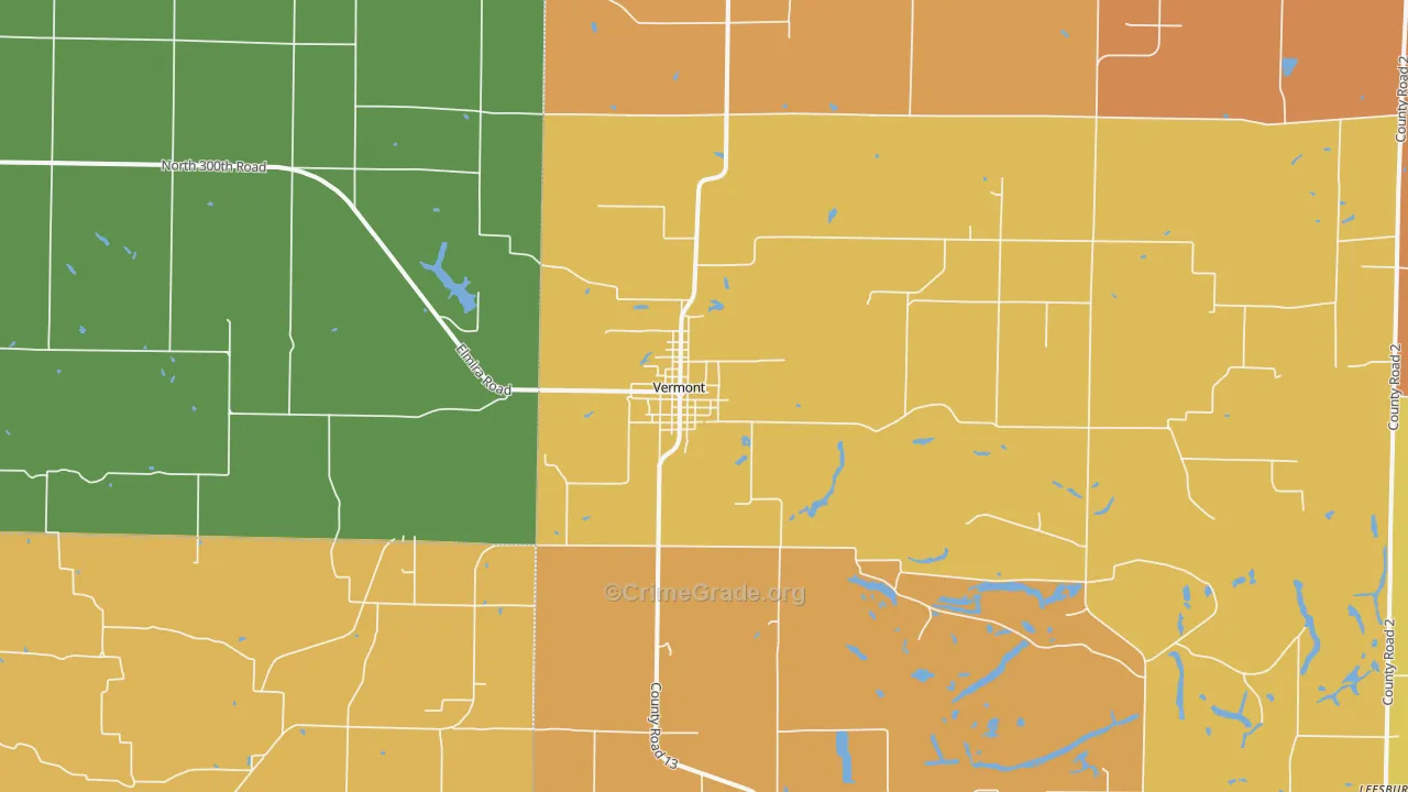 Vermont, IL Map of Assault Rates
