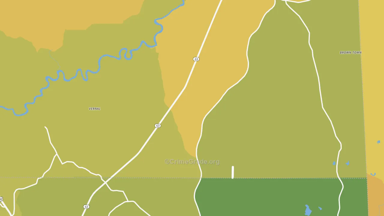 Vernal, MS Map of Assault Rates