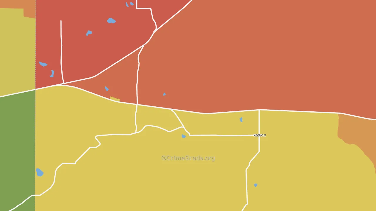Vernon, AZ Map of Assault Rates