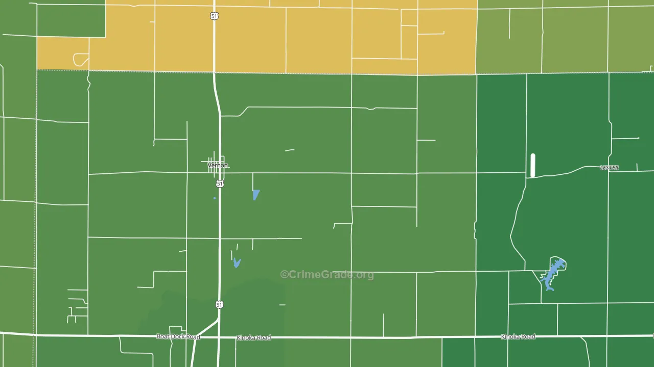 Vernon, IL Map of Assault Rates