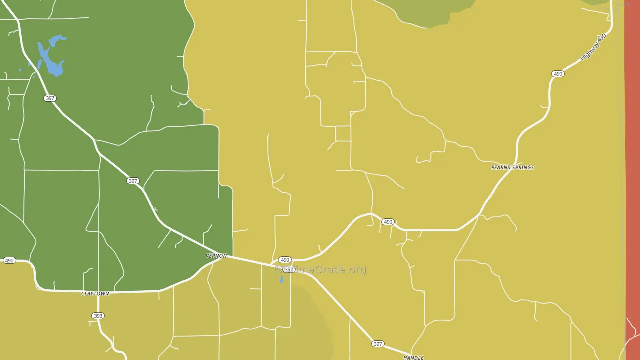 Vernon, MS Map of Assault Rates