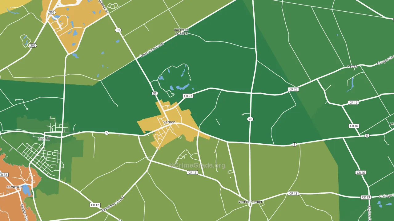 Vernon, NY Map of Assault Rates