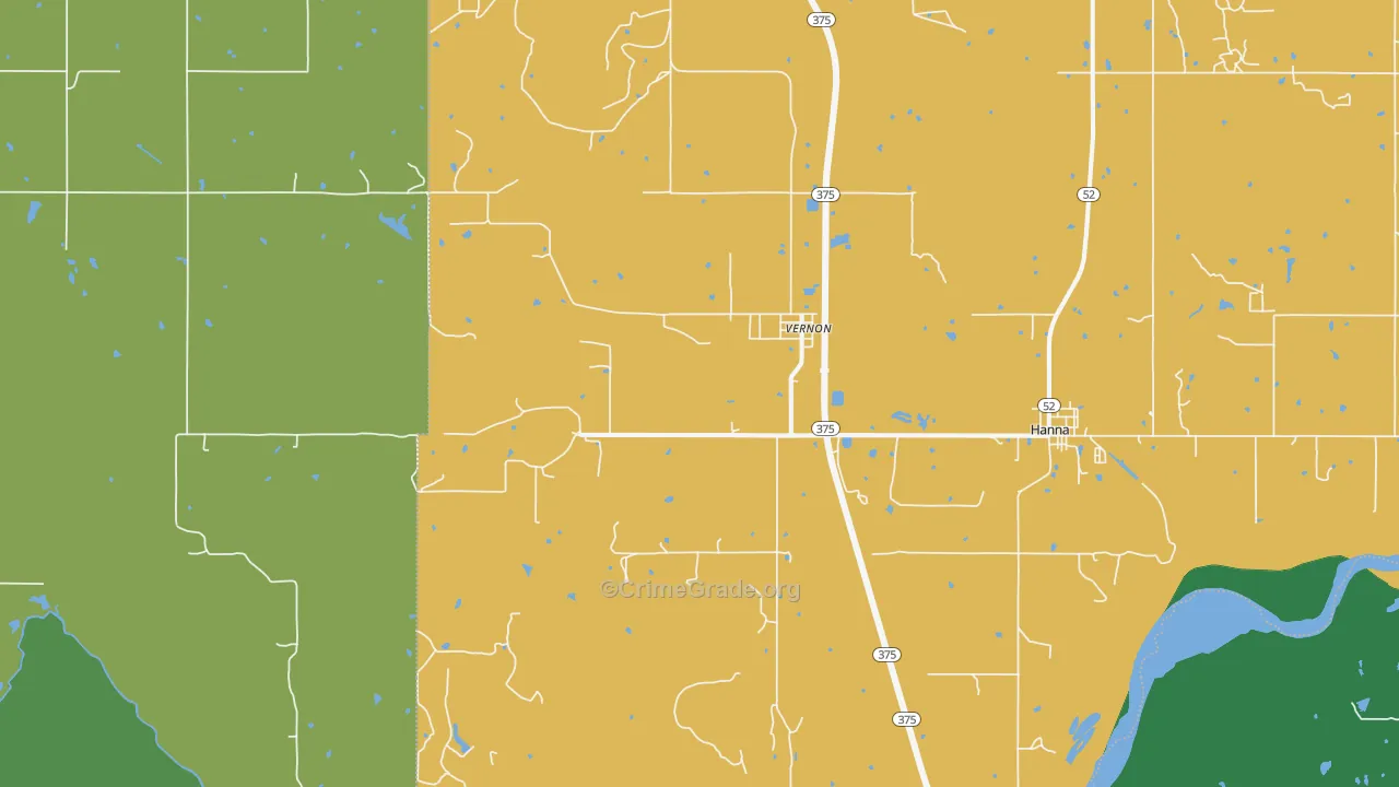 Vernon, OK Map of Assault Rates