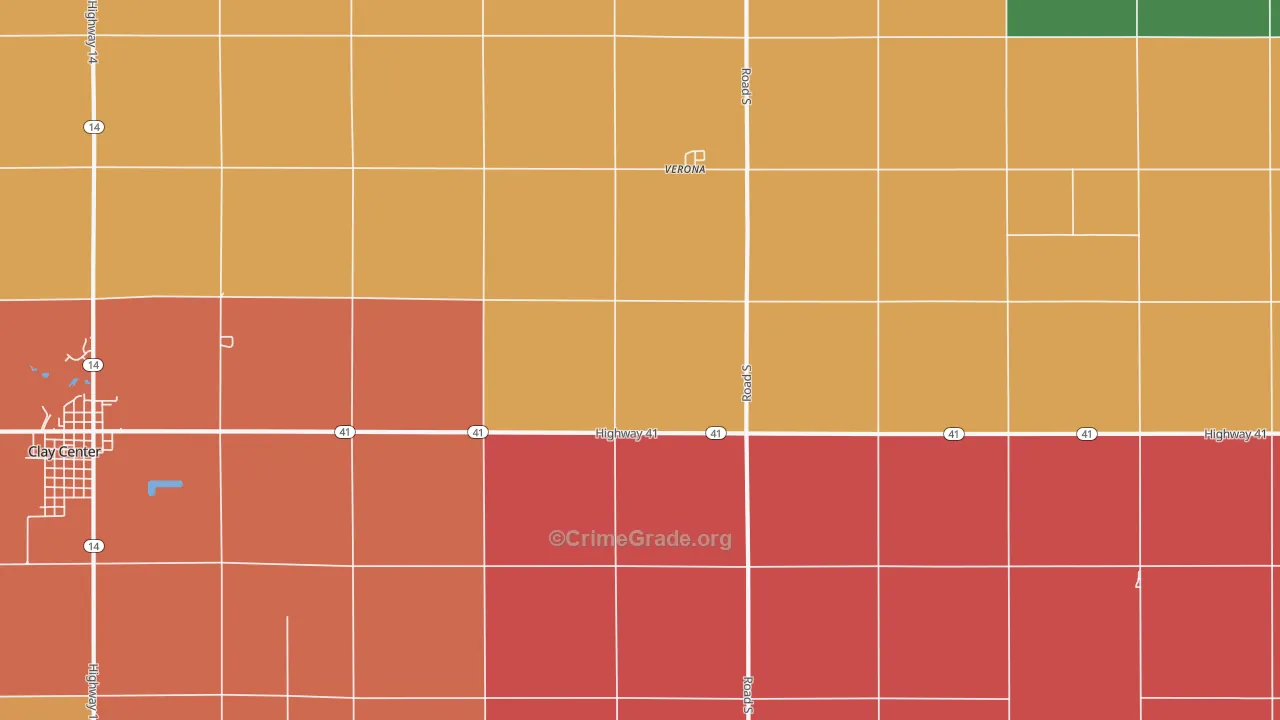 Verona, NE Map of Assault Rates