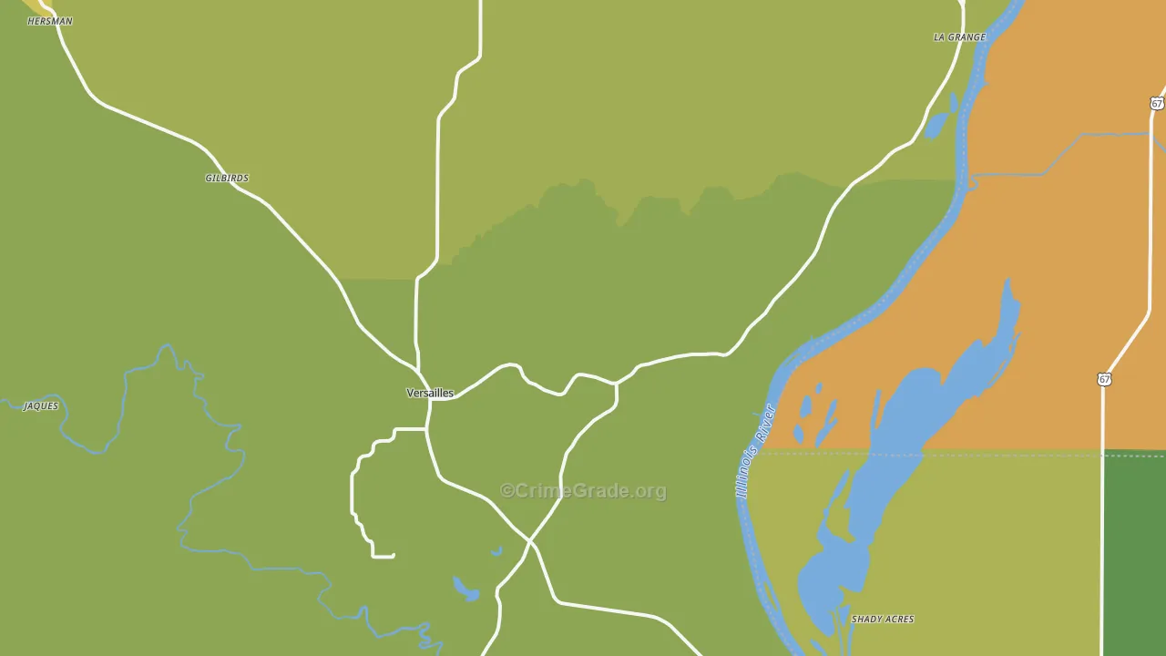 Versailles, IL Map of Assault Rates
