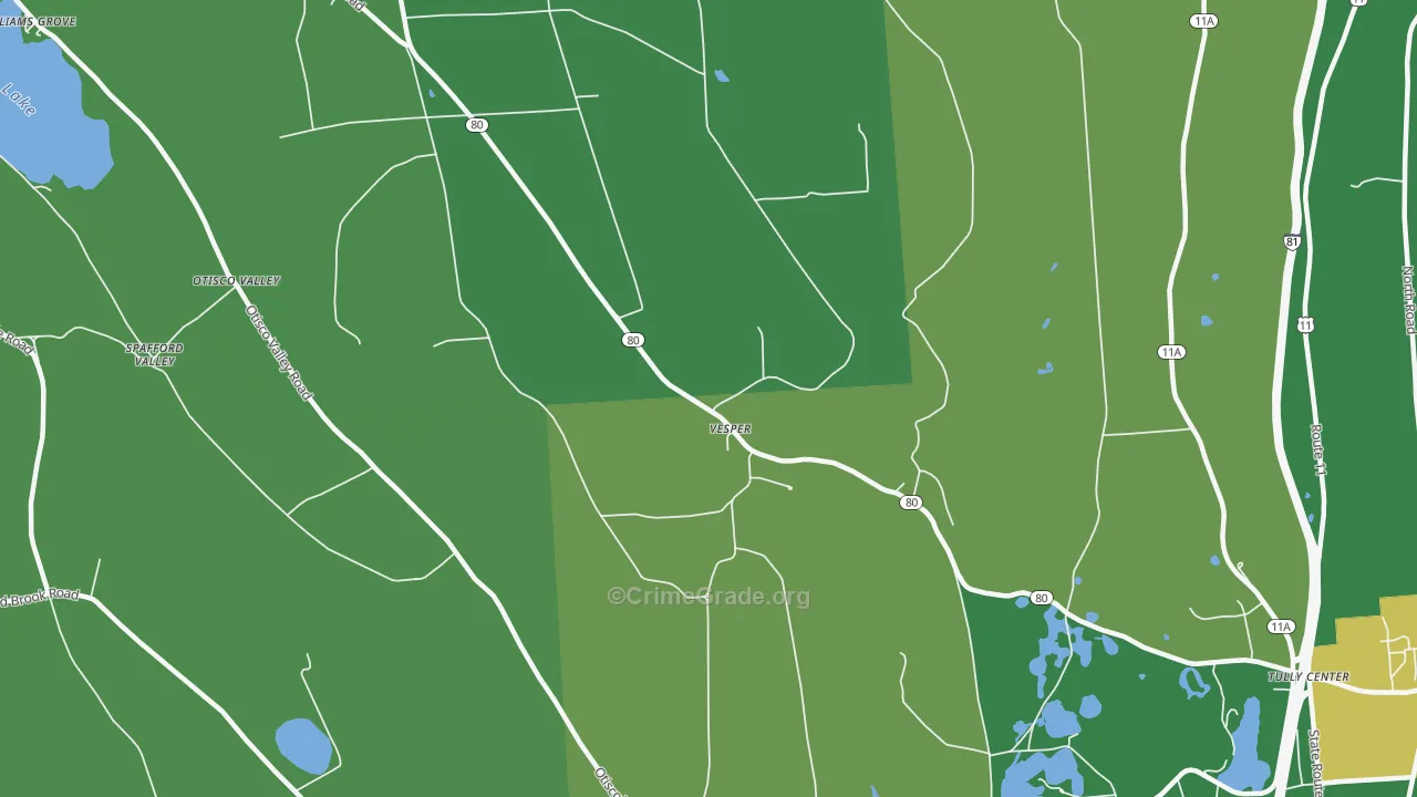 Vesper, NY Map of Assault Rates