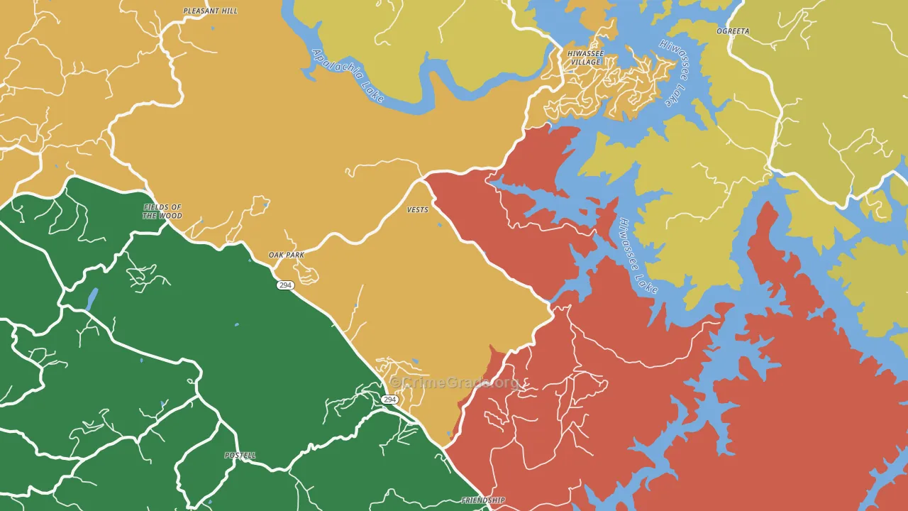 Vests, NC Map of Assault Rates