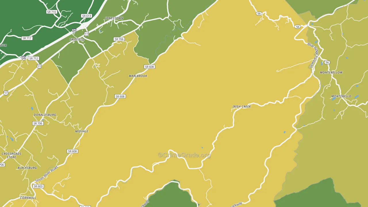 Vesuvius, VA Map of Assault Rates