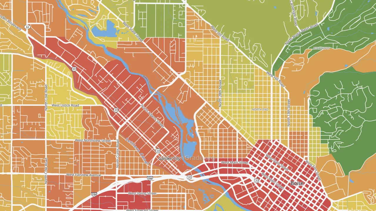 Veterans Park, Boise, ID Map of Assault Rates