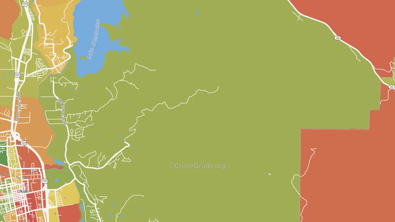 Vichy Springs, CA Map of Assault Rates