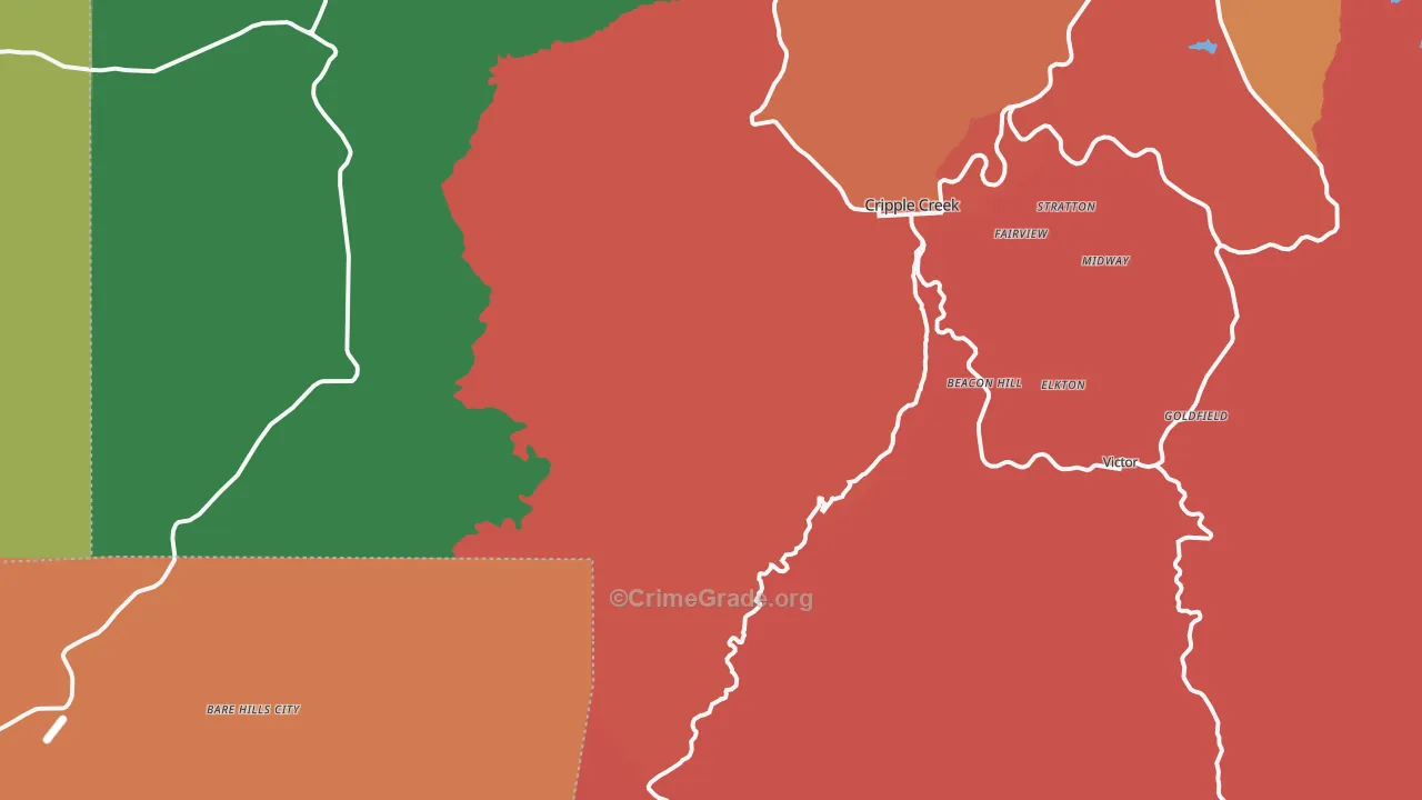 Victor, CO Map of Assault Rates