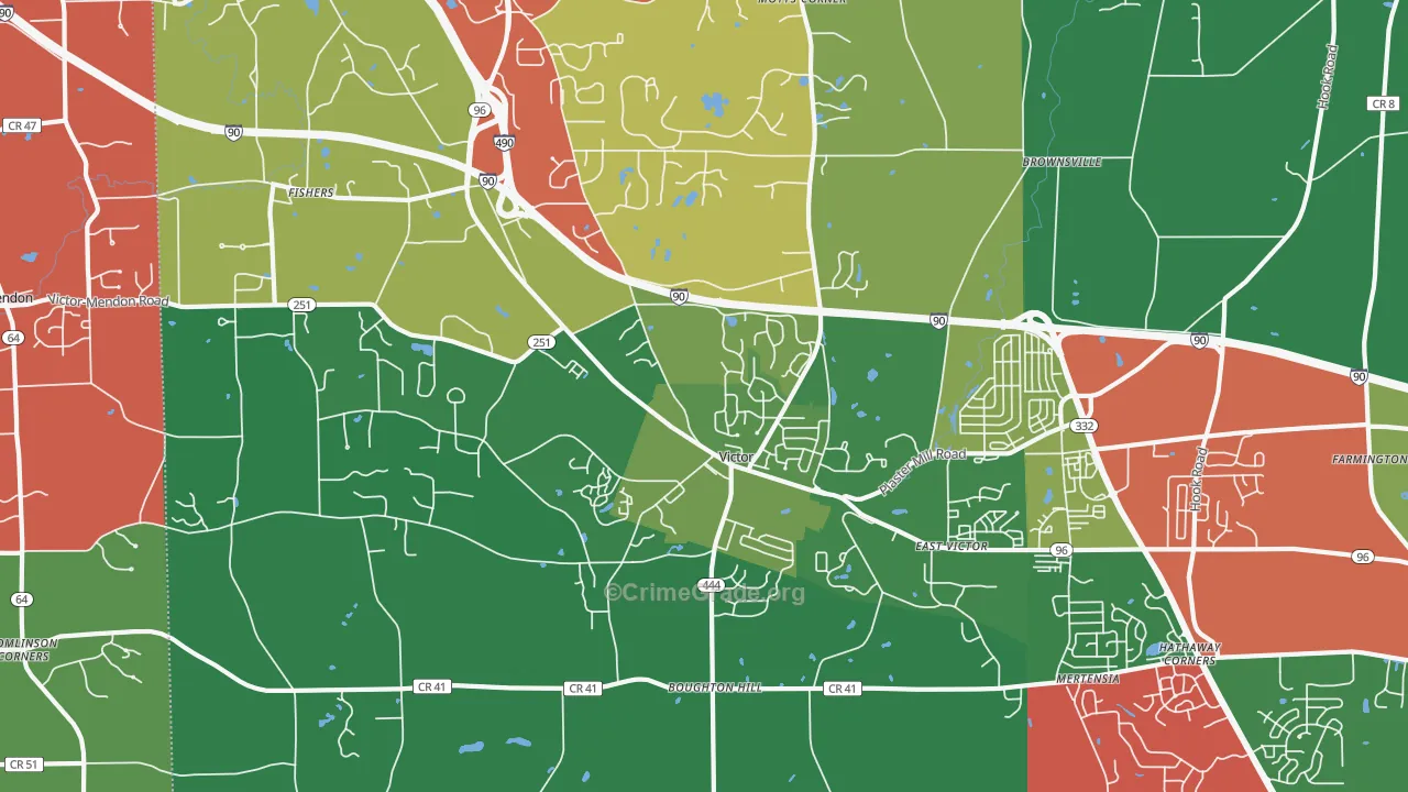 Victor, NY Map of Assault Rates