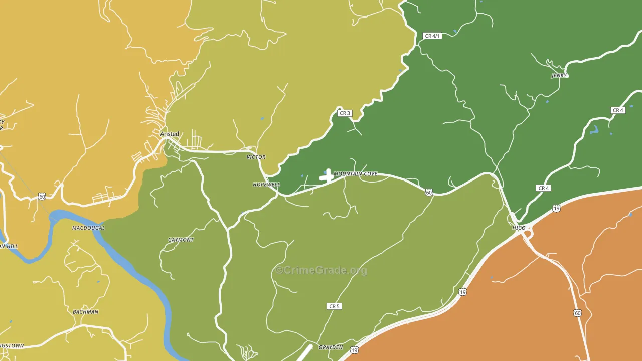 Victor, WV Map of Assault Rates