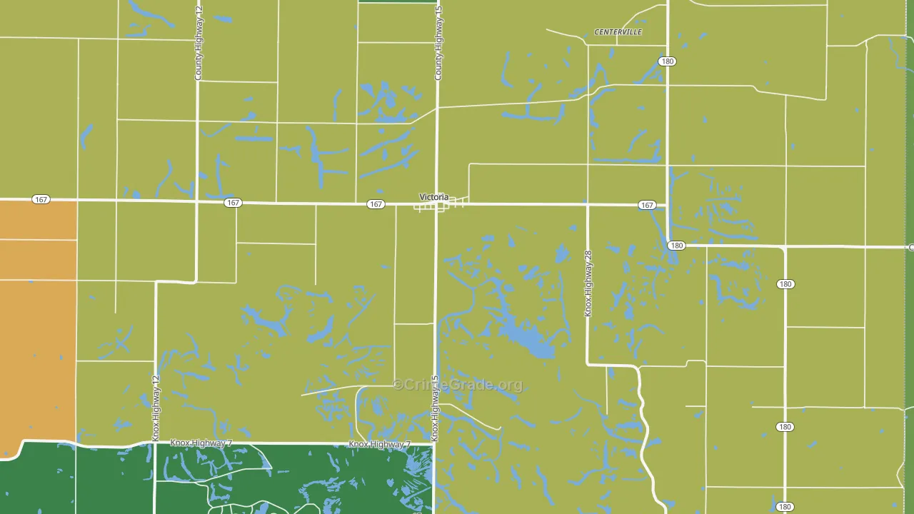 Victoria, IL Map of Assault Rates