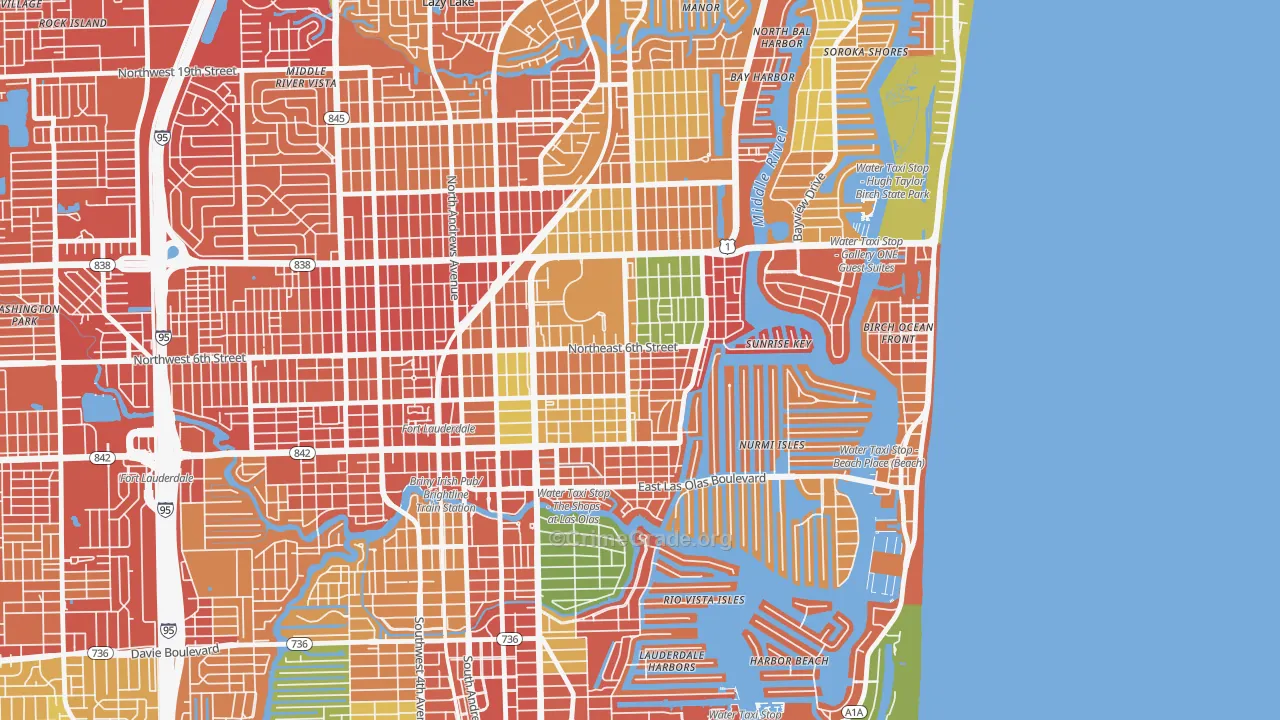 Victoria Park, Fort Lauderdale, FL Map of Assault Rates