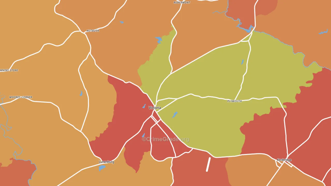 Victoria, VA Map of Assault Rates