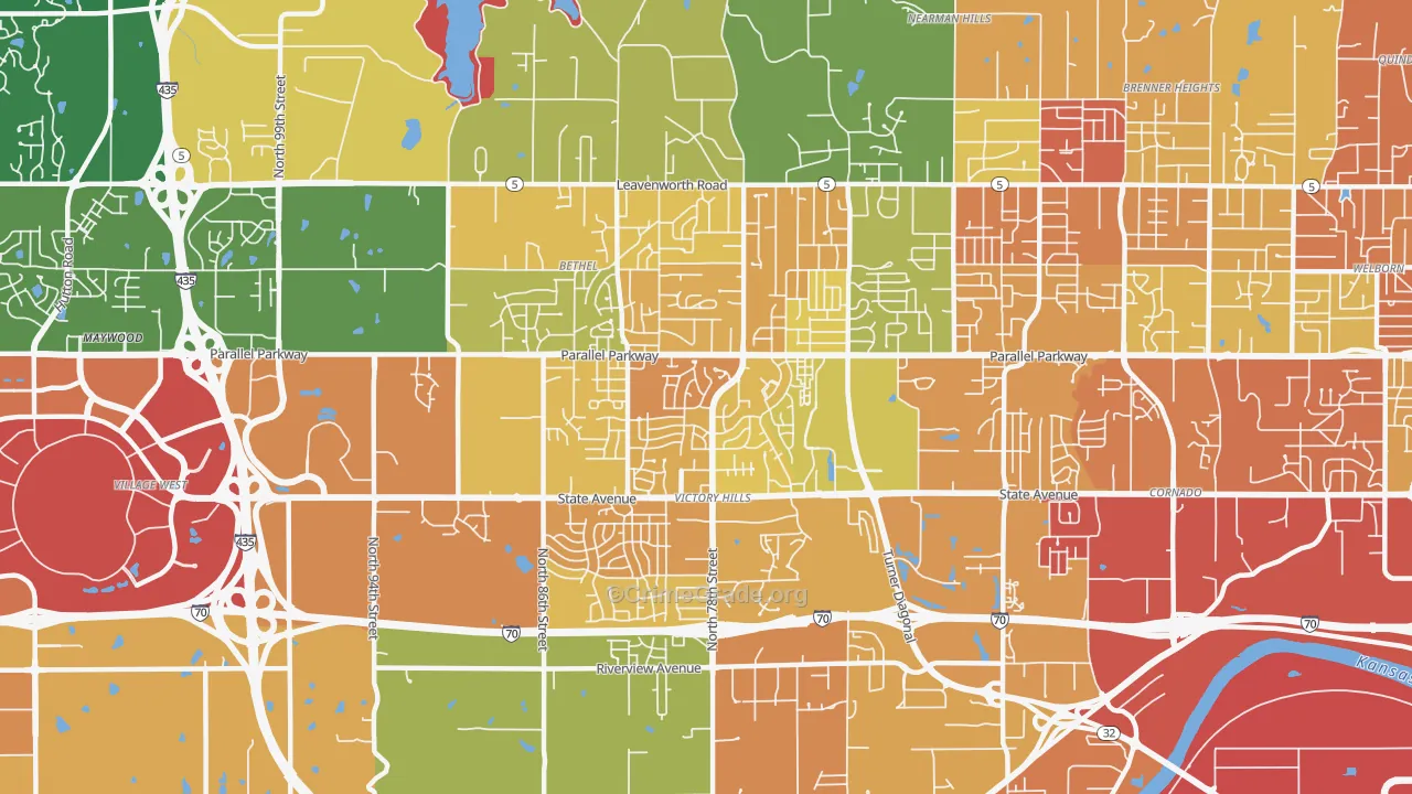 Victory Hills, Kansas City, KS Map of Assault Rates