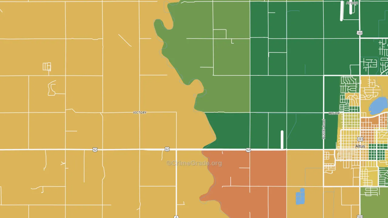 Victory, OK Map of Assault Rates