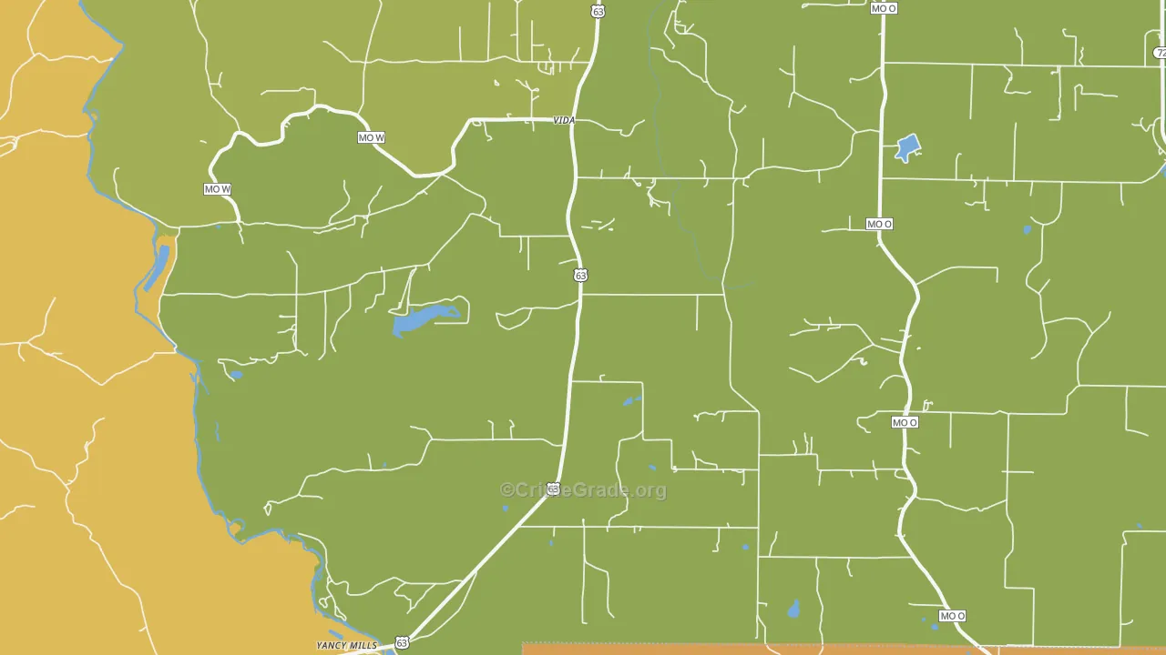 Vida, MO Map of Assault Rates