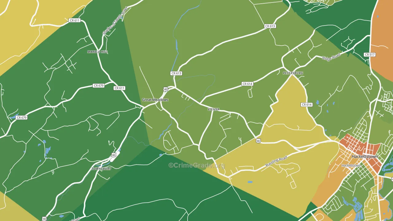 Vienna, NJ Map of Assault Rates