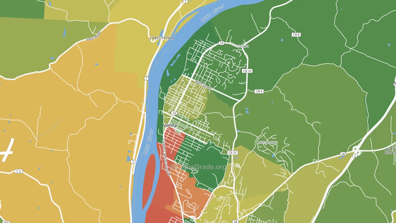 Vienna, WV Map of Assault Rates