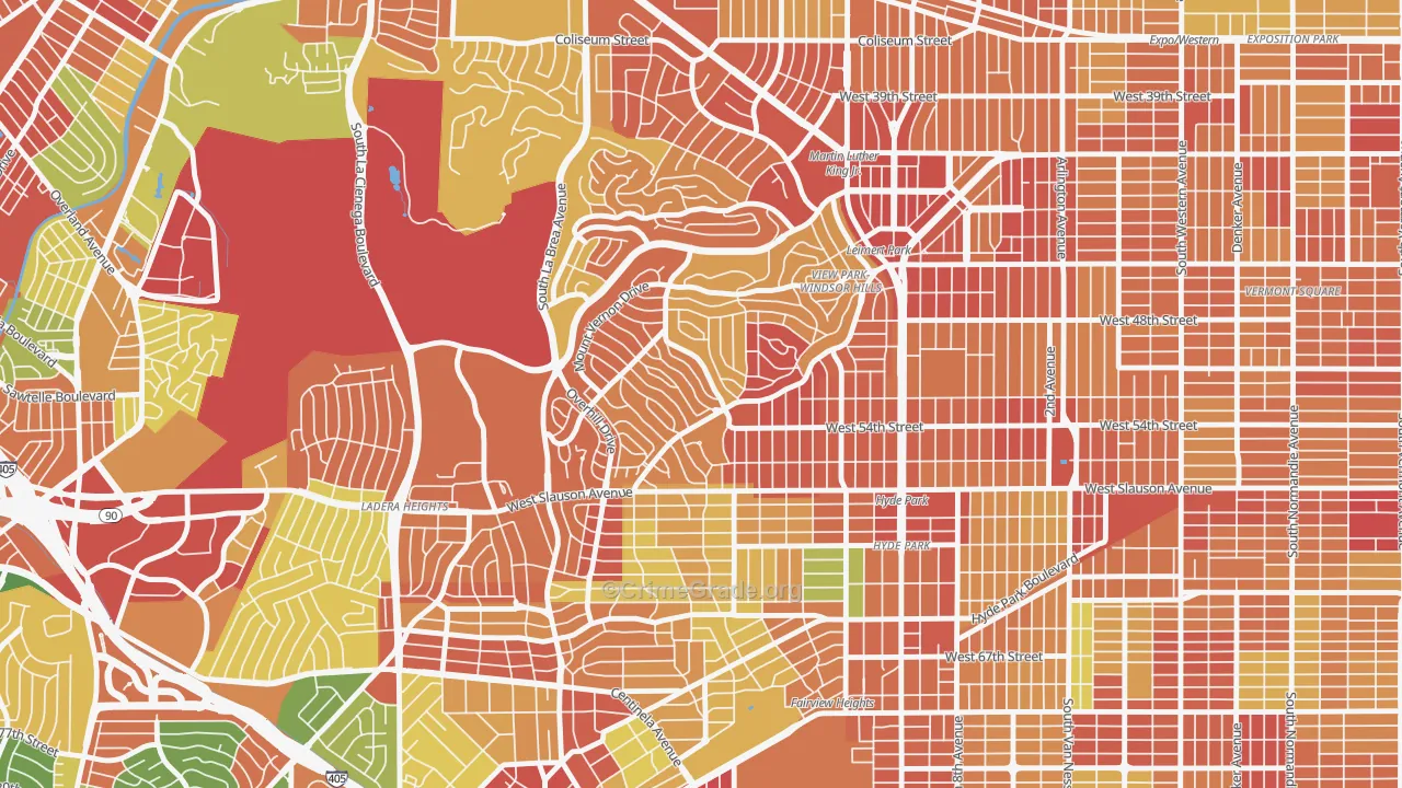 View Park-Windsor Hills, CA Map of Assault Rates