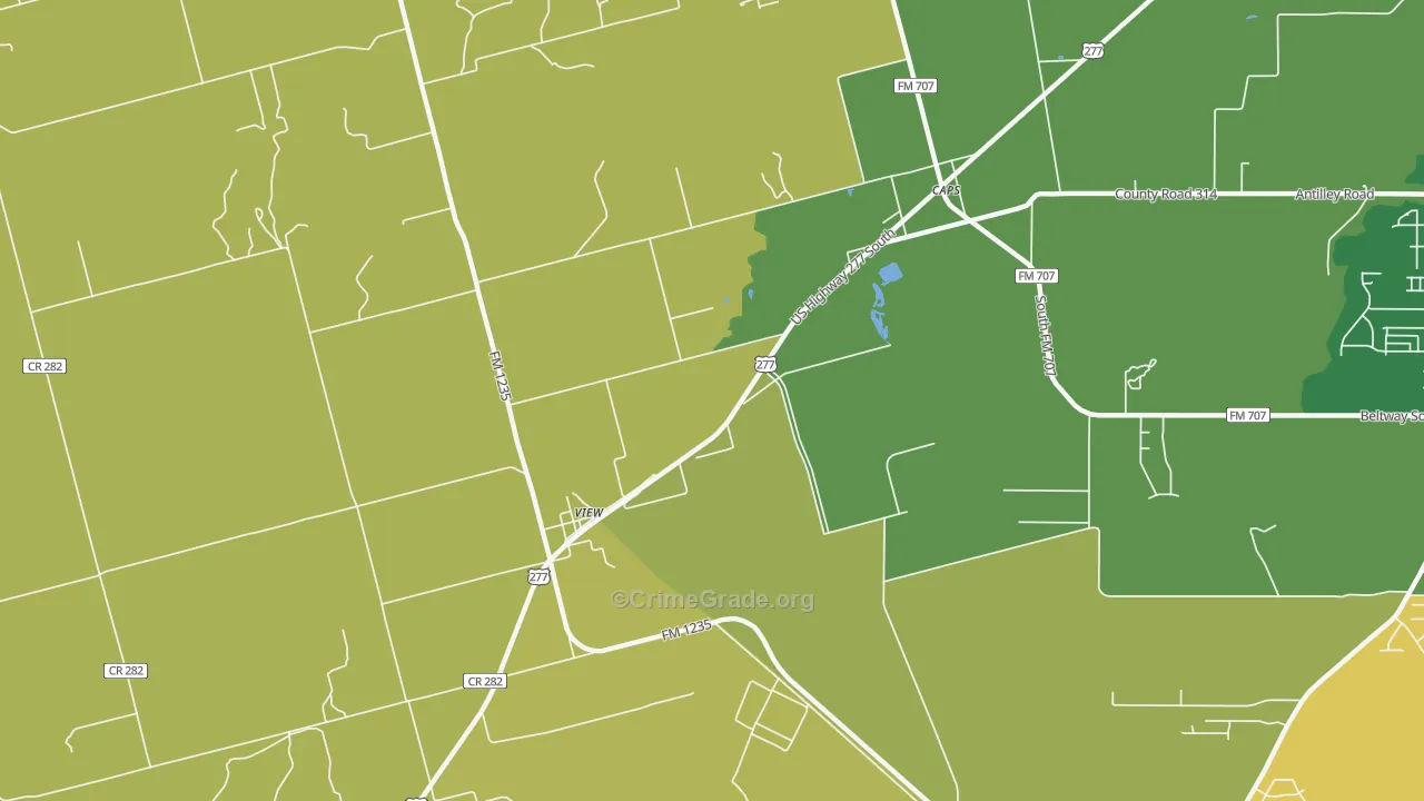 View, TX Map of Assault Rates