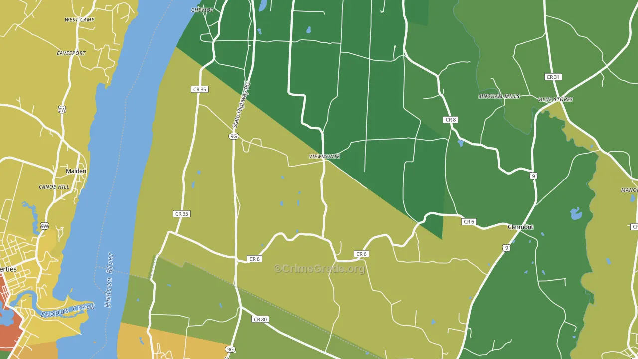Viewmonte, NY Map of Assault Rates