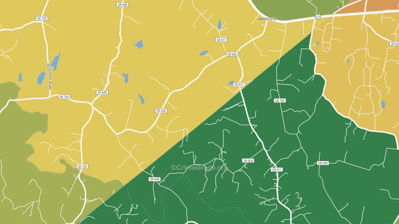 Viewtown, VA Map of Assault Rates