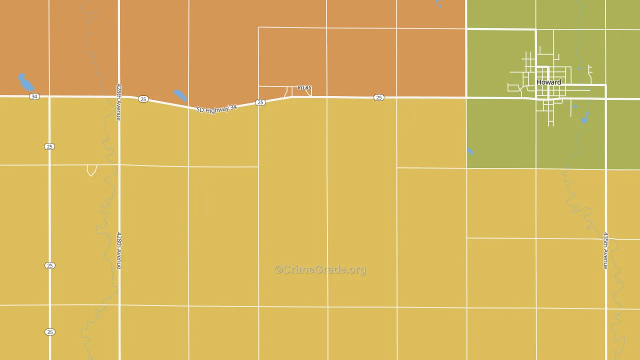 Vilas, SD Map of Assault Rates