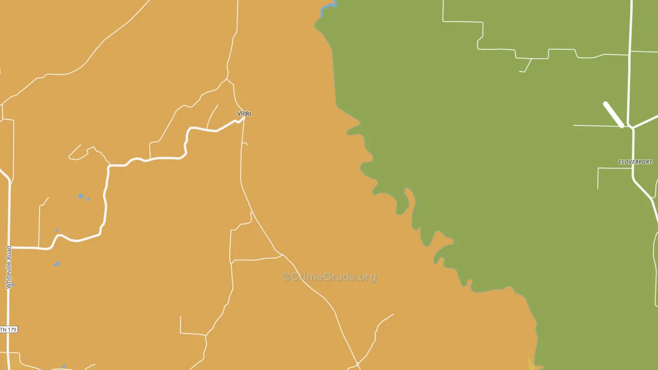 Vildo, TN Map of Assault Rates