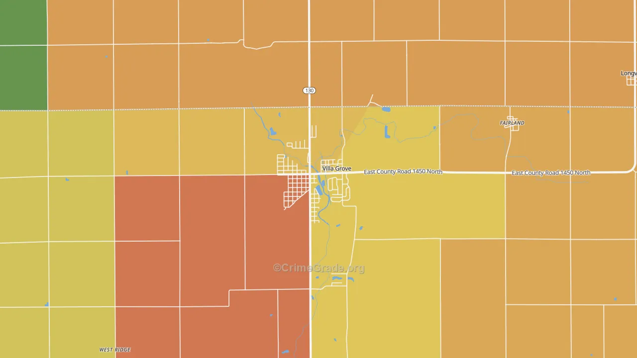 Villa Grove, IL Map of Assault Rates