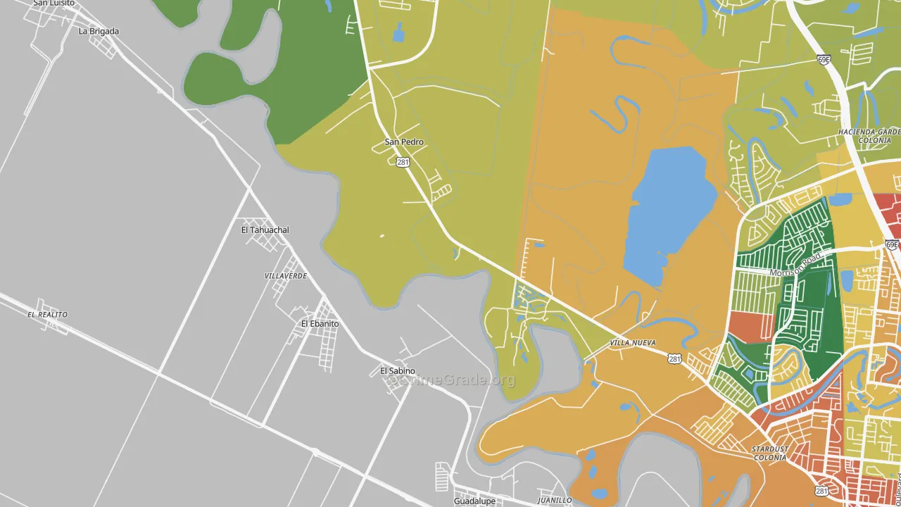 Villa Nueva, TX Map of Assault Rates