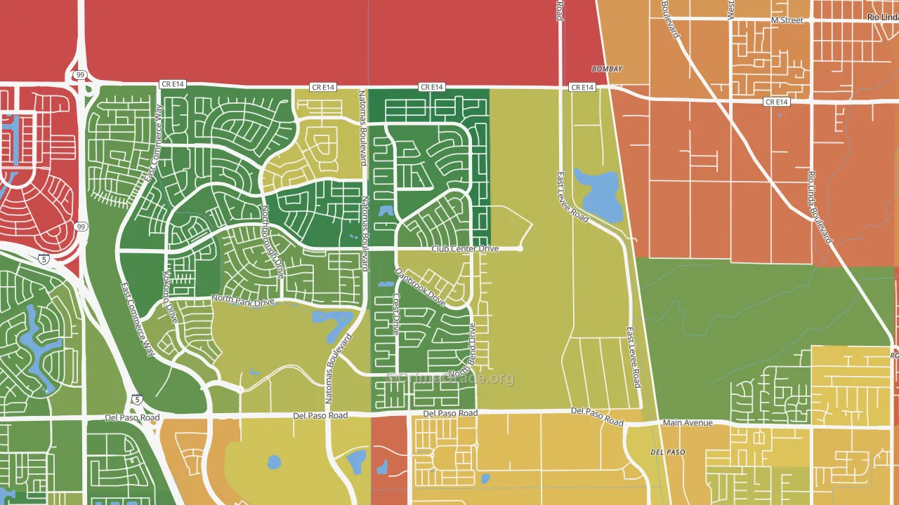 Village 12, Sacramento, CA Map of Assault Rates