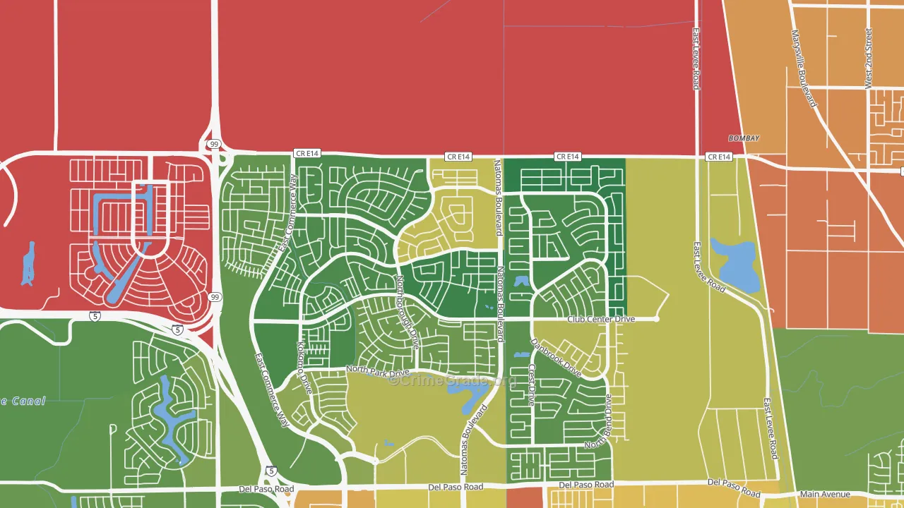 Village 9, Sacramento, CA Map of Assault Rates