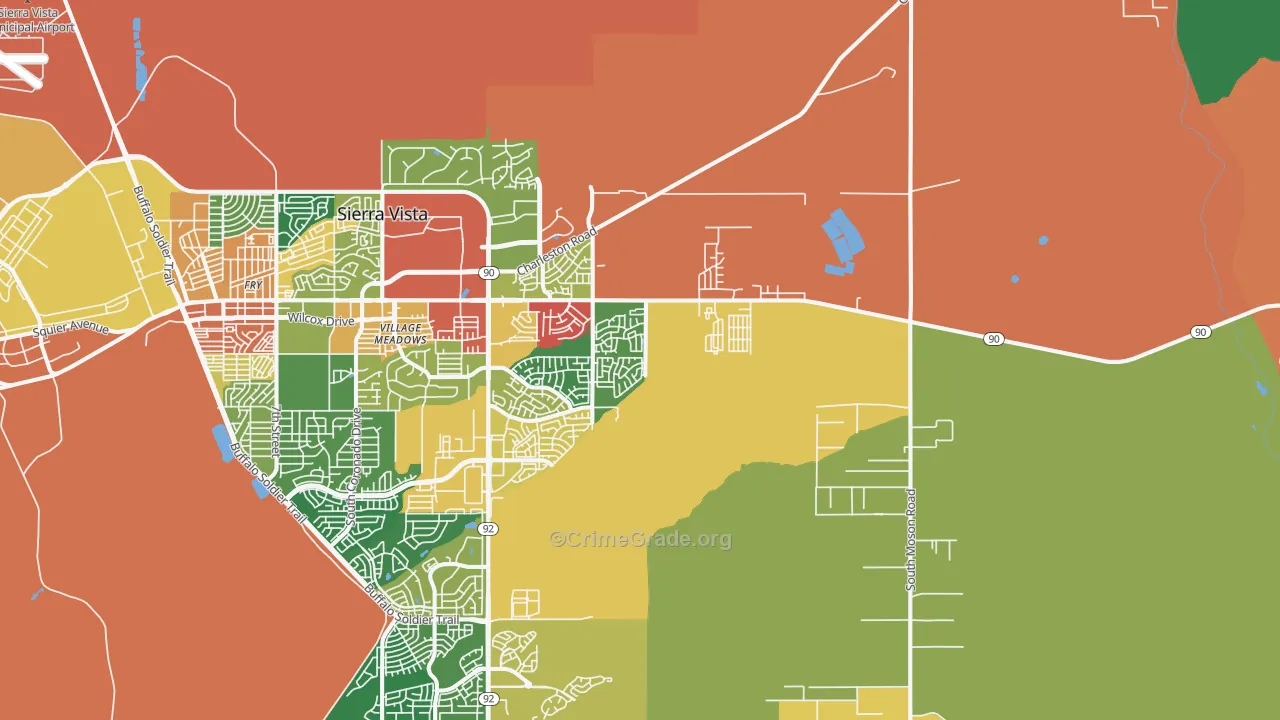 Village Meadows, AZ Map of Assault Rates