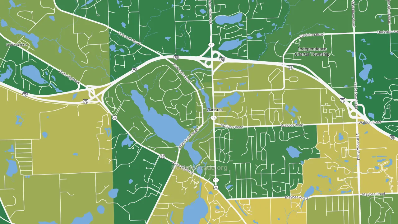 Village of Clarkston, MI Map of Assault Rates